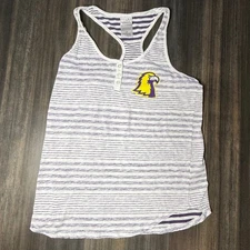 Creative Apparel Concepts Striped Tank Top Racerback with Eagle, S