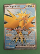 Carta Pokemon TCG - Zapdos ex 192/165 Full Art Ultra Rara Scarlatta e Viola 151 NM