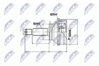 NTY Gelenksatz, Antriebswelle NPZ-HY-505 FüR Hyundai KIA