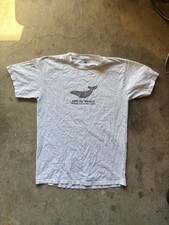 Camiseta Cabo Save The Whales’ para hombre talla mediana manga corta, agujero pequeño + mancha
