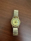 Vintage Timex Mens Dress Watch Speidel Band Gold Tone Date 10KGF Lugs UNTESTED