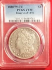 1880/79-CC Reverse of 1878 Morgan Silver Dollar $1 PCGS VF30 *978*