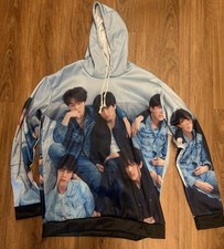 K-Pop BTS 3D Hoodie Pocket Jimin Suga V Jungkook Sz 2XL