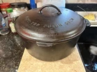 Griswold Cast Iron Dutch Oven No. 11 Slant Logo 1920’s Massive