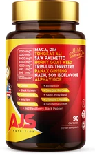 AJS Maca Root Capsules,Tribulus Extract for Men & Women 90 Capsules 23 in  one
