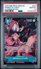 2023 ONE PIECE OP02-PARAMOUNT WAR ALTERNATE ART #041 MONKEY D. LUFFY PSA 10