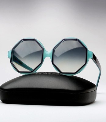 Cutler and Gross 1069 Turquoise Geometric Oversized Sunglasses