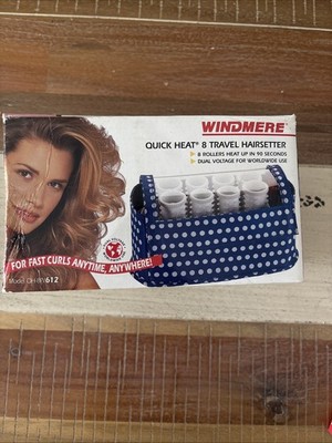 Vintage Windmere Quick Heat 8 Travel Hair Setter Model QH-8P/612 Works-Box Bent
