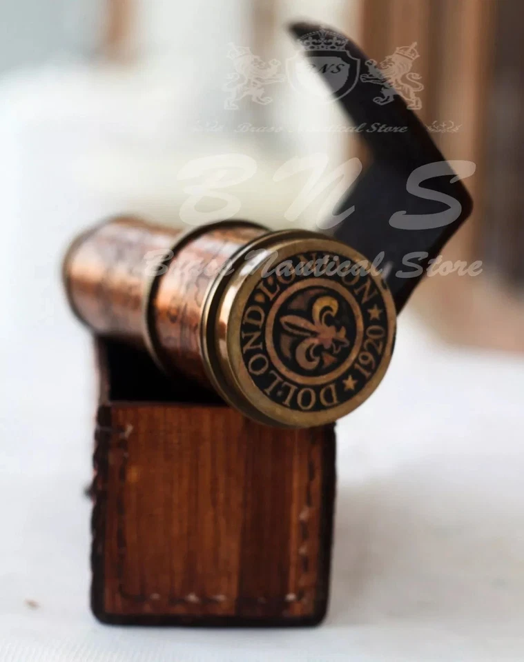 Telescopio Náutico Marítimo Marino Antiguo Latón Pirata Espía Regalo de Navidad Foto 3 de 4