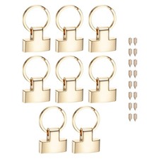 8-Pack Key Fob Hardware, Wristlet Clasp with Split Key Rings Lanyard Fastener...