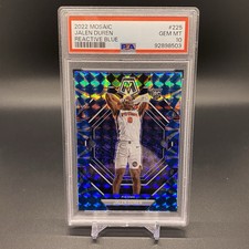 PSA 10 - Blue Prizm! 🚨2022-23 Panini Mosaic Jalen Duren RC Pistons Rookie #225