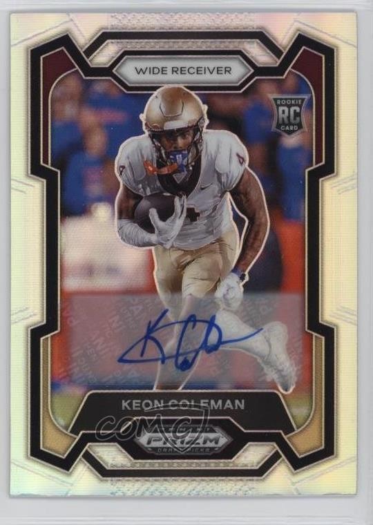 2024 Panini Prizm Draft Picks Silver Keon Coleman #120 Rookie Auto RC 06cs