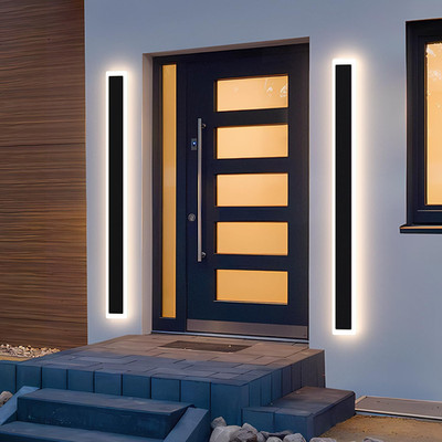 2-Pack 39.4Inch LED Outdoor Wall Lights, Modern Exterior Wall Lights LED Long Wa