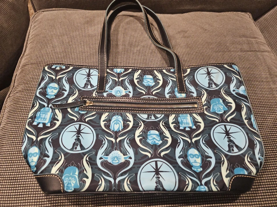Dooney & Bourke Disney 2015 Star Wars Disney Cruise Line Blue Nylon Shopper Tote - Image 3 of 4