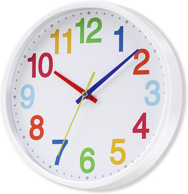 Time Teaching Clock Silent Wall Clock for Kids Learning Time, Silent Non-Ticking