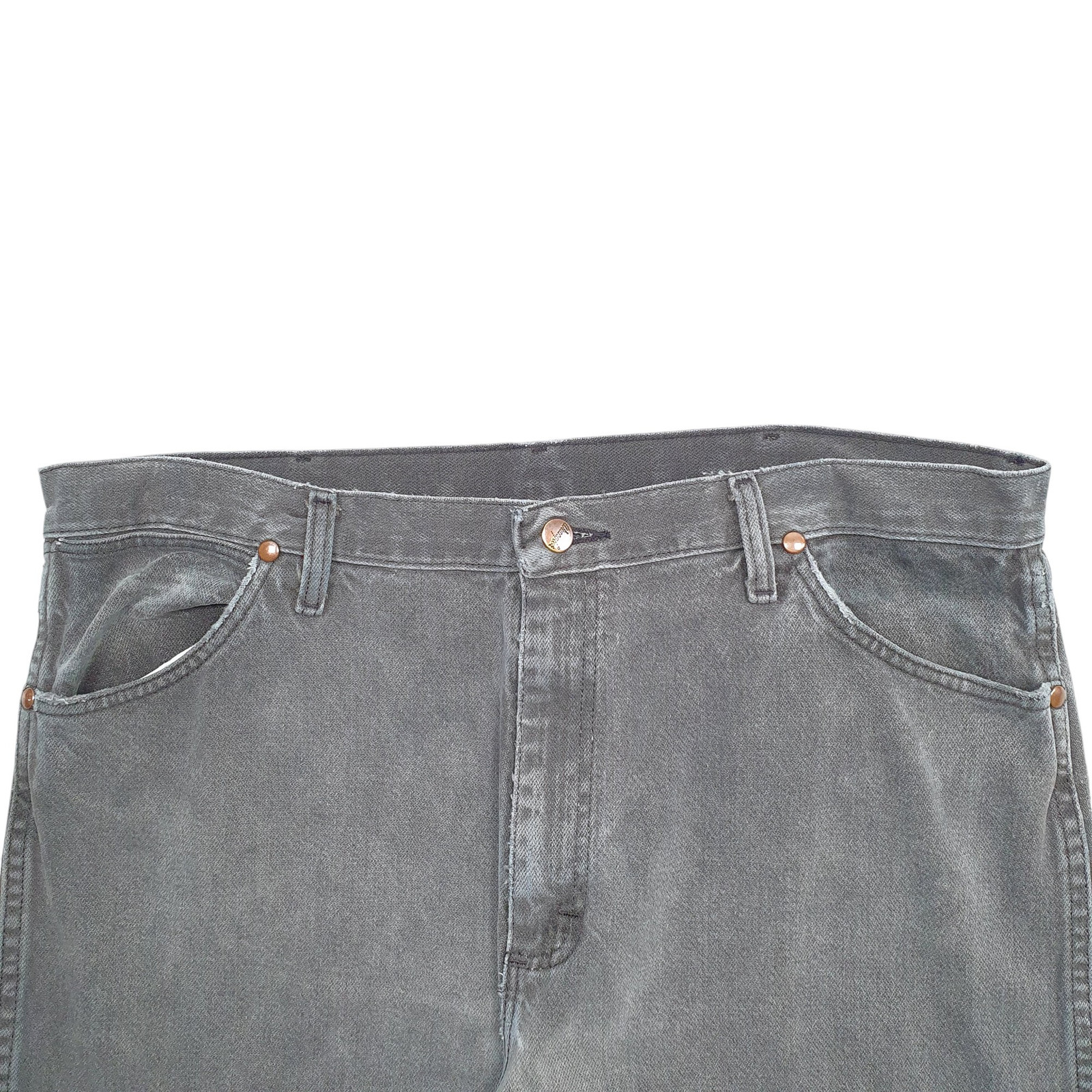 WRANGLER Casual Jeans Regular Fit Grey Denim Trousers Mens W38 L30 image 2
