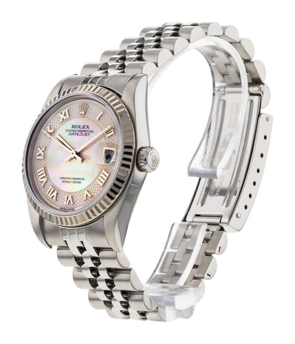 Rolex Mid-Size Datejust 78274 Steel, White Gold 31mm Mother of Pearl Dial Watch - Picture 3 of 6
