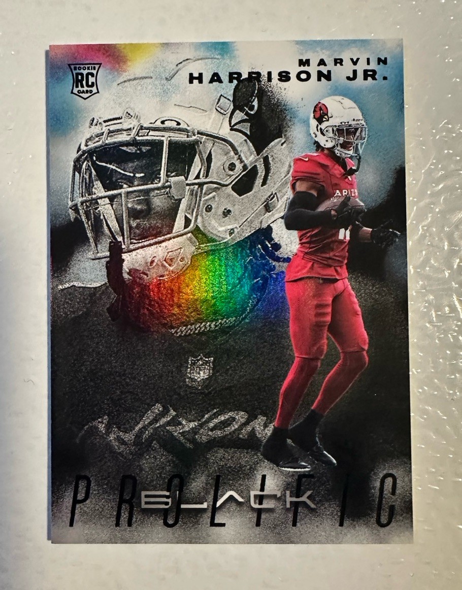 2024 Panini Black Marvin Harrison Jr. Prolific Case Hit Rookie Arizona Cardinals