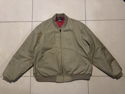 Vintage 70s OshKosh B Gosh Earth tone brown Collared red lined Jacket Size 48R