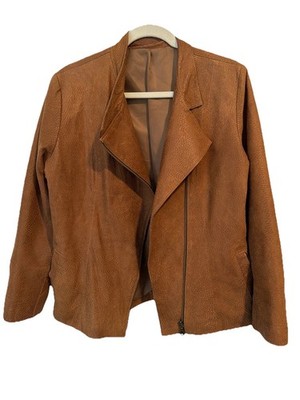 Paseo del Cuero Brown Women's Textured Leather Jacket- XL Argentina