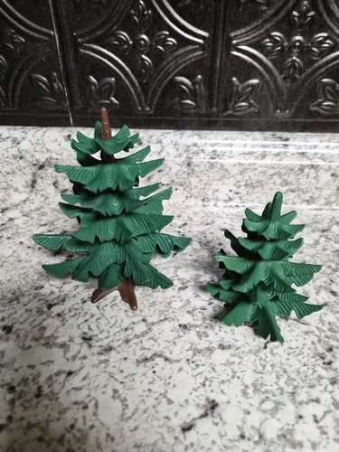 Playmobil  Vintage  Trees Two Geobra 90’s Toys Accessories Pine Tree
