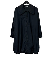 Zara Womens Shirt Dress XS Black Mini Button Front Long Sleeve 5216/053 NWT