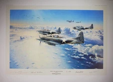 Robert Taylor MIDWAY TURNING OF THE TIDE, LE Art Print SIGNED 4 WWII Navy Pilots