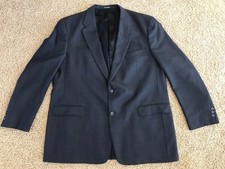 VTG Austin Reed Blazer Mens 42L Gray/Blue 2 Button Wool Sport USA Union made