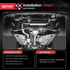 Catalytic Converter Kit Direct-Fit Compatible with 2012-2017 Hyundai & Kia - ...