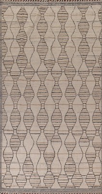 All-Over Moroccan Oriental Area Rug 6x13 Contemporary Living Room Wool Carpet