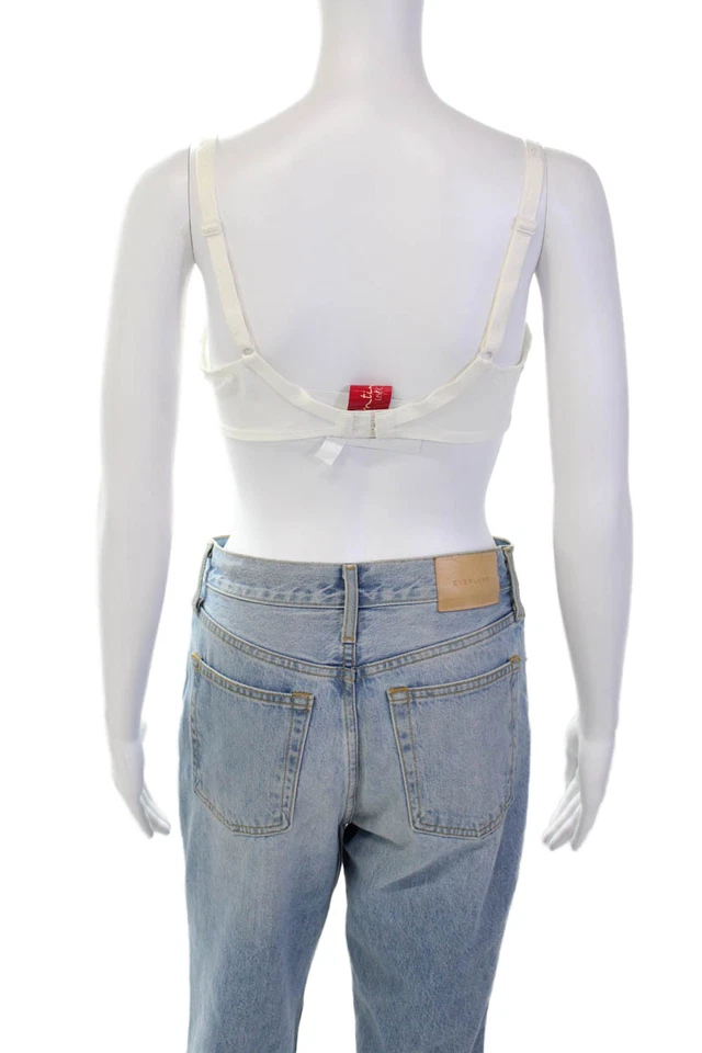 Бюстгальтер на косточках женский Lise Charmel с акцентом из искусственного жемчуга прозрачный панель белый размер 34E - Изображение 3 из 4