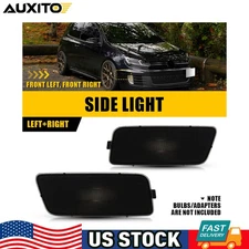Smoke Lens Front Side Marker Light Lamp Housings For 2010-2014 VW MK6 Golf GTI