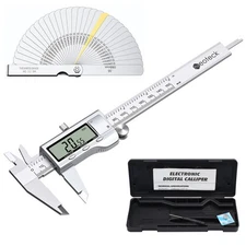 Neoteck 6 Inch 0-150mm Digital Vernier Caliper With Feeler Gauge Measuring Tool