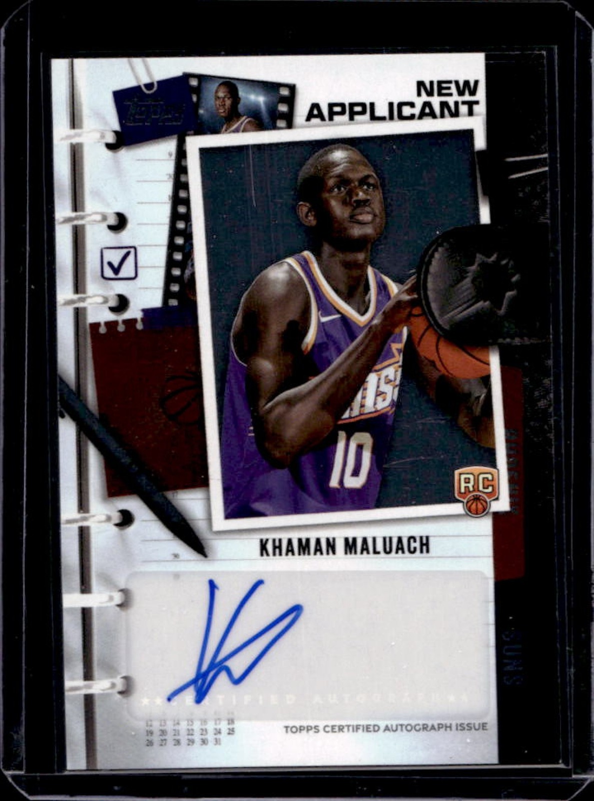 2025-26 Topps Khaman Maluach New Applicants Auto RC Holo Foil #NA-KM Suns