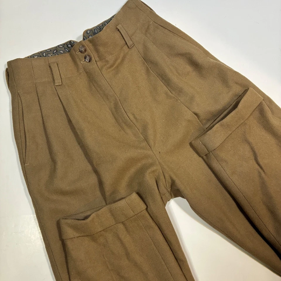 Vintage J. Pantalones de lana Crew Outfitters plisados delanteros cintura alta talla 6 Foto 3 de 4