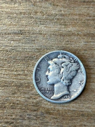 1941 Mercury Dime VF