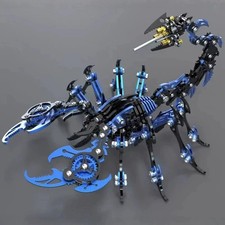 Black Blue Cyber Scorpion Metal Model Kit   3D DIY Mechanical Puzzle Toy B13 