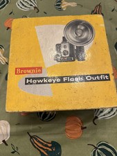 Vintage Kodak Brownie Hawkeye Flash Box Camera Outfit in Original Box