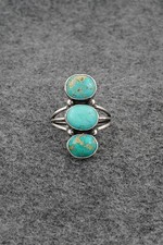 Turquoise & Sterling Silver Ring - Verley Betone - Size 10
