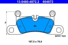 Rear axle ATE 13.0460-4872.2 brake pad set, disc brake for Porsche, VW