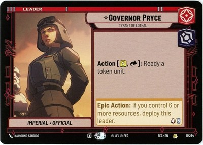 Governor Pryce - 11/264 - Secrets of Power - Star Wars Unlimited NM/M Ships Now
