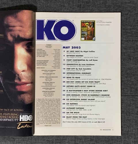 KO Boxing Magazine Danger Zone Roy Jones Jr - May 2003 - Picture 6 of 8