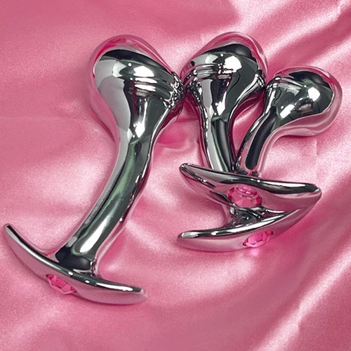 Metal Steel G-spot Anal Butt Plug Prostate Massager Probe Sex Toys for Men Women - Picture 3 of 33