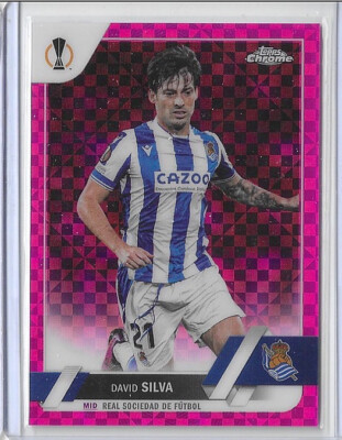 2022-23 Topps Chrome UEFA David Silva Pink Xfractor SP #/250