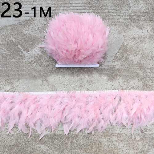 Cinta de recorte esponjosa con flecos de plumas de avestruz de 1 metro hágalo usted mismo decoración artesanal - Imagen 32 de 47
