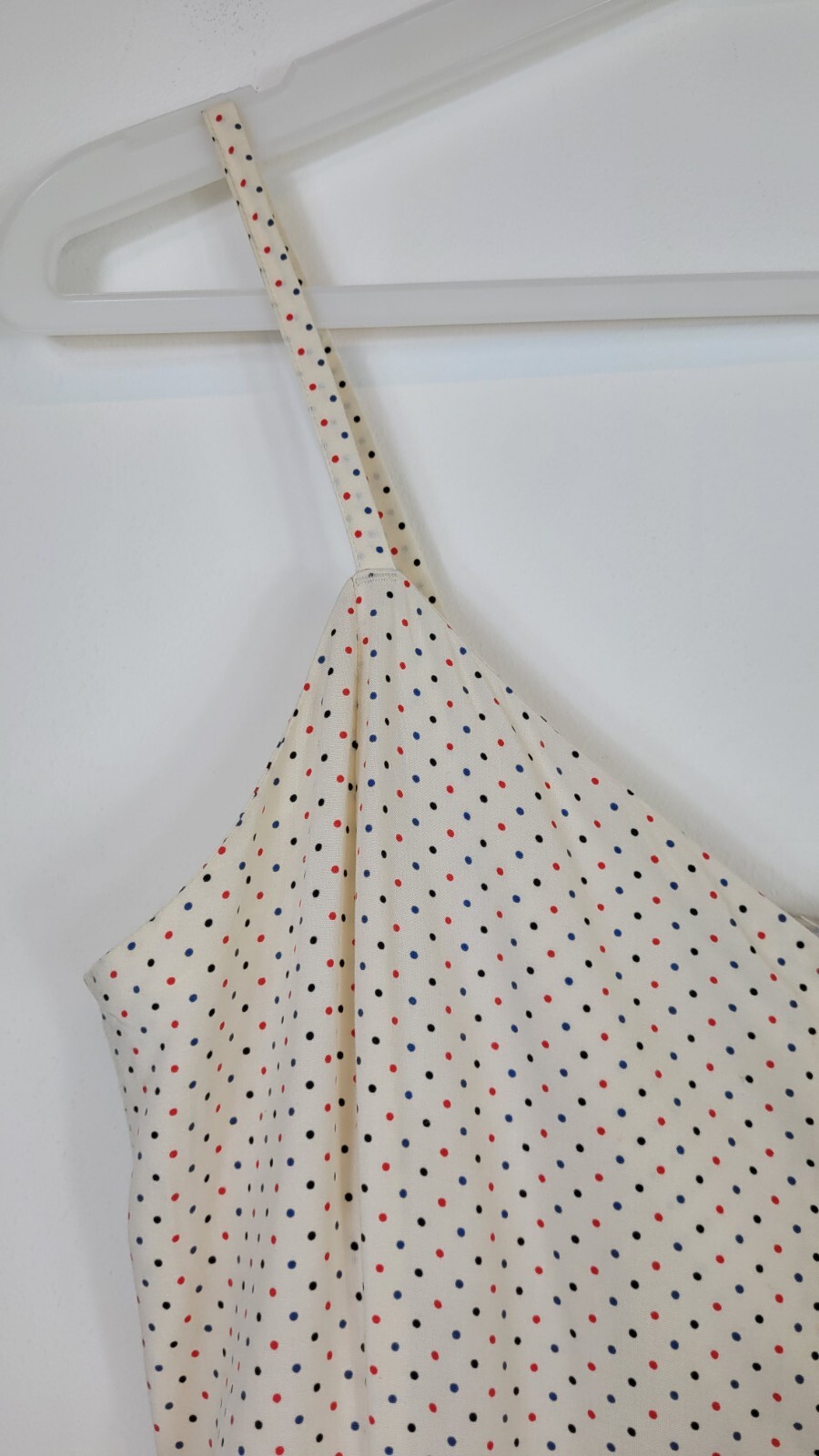 INES DE LA FRESSANGE V UNIQLO Midi Dress Strappy White Polka-dot  Size Small thumbnail 14