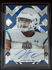 2022 Leaf Metal Draft Portrait Auto BLUE Mojo /20 Jaivon Heiligh #PA-JH1 Signed