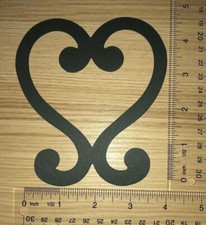   10 DECORATIVE HEART cardstock paper die cut embellishments