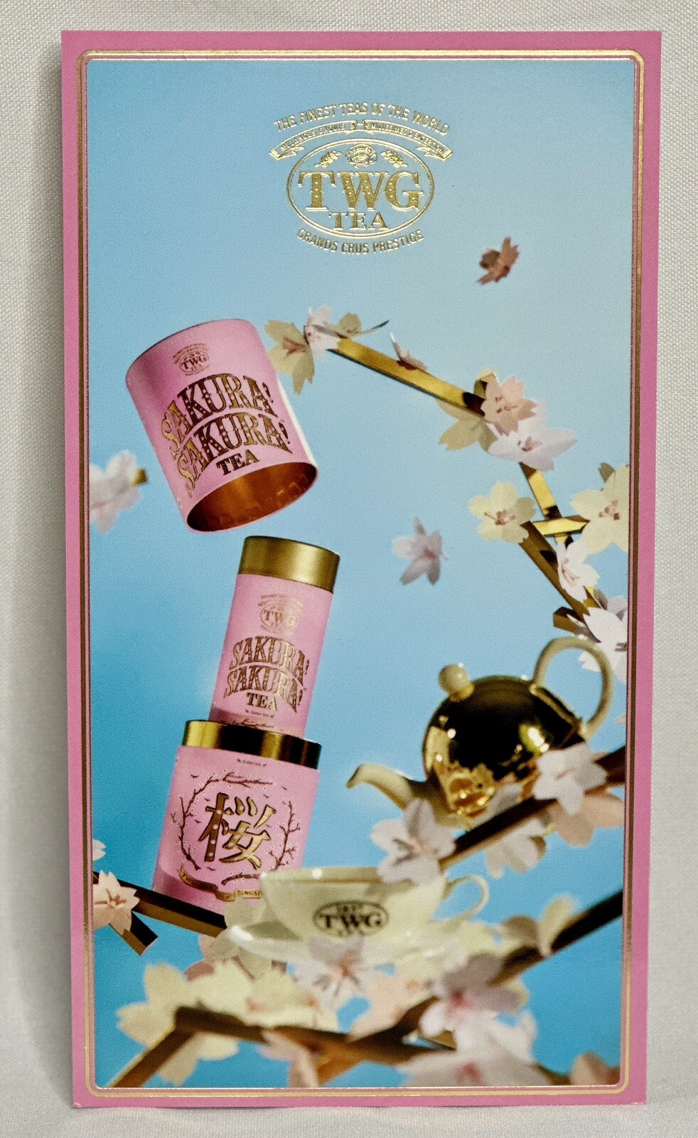 TWG Finest Teas of the World Sakura! Sakura! Limited Singapore Post Card