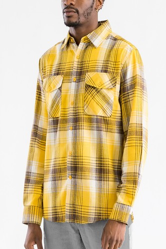 Camisa Weiv Unisex a Cuadros Tradicional Franela Botones Mangas Largas - Imagen 31 de 32
